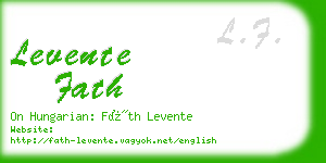 levente fath business card